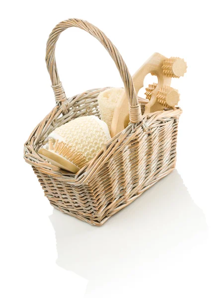 Objetos para el cuidado en cesta — Foto de Stock