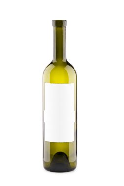 şarap şişesi ile izole etiket