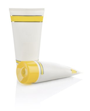 Two tube with yellow elements clipart