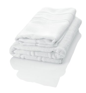 White towels isolated clipart