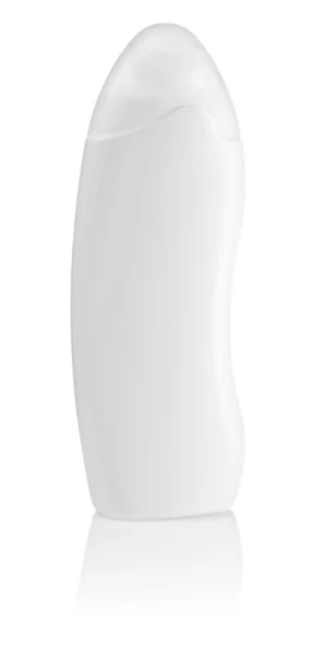 Białe czyste butelki szamponu — Zdjęcie stockowe