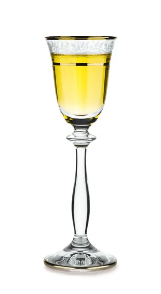Wijnglas met witte wijn — Stockfoto
