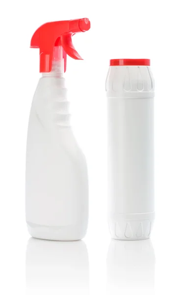 Bottiglie bianche isolate — Foto Stock