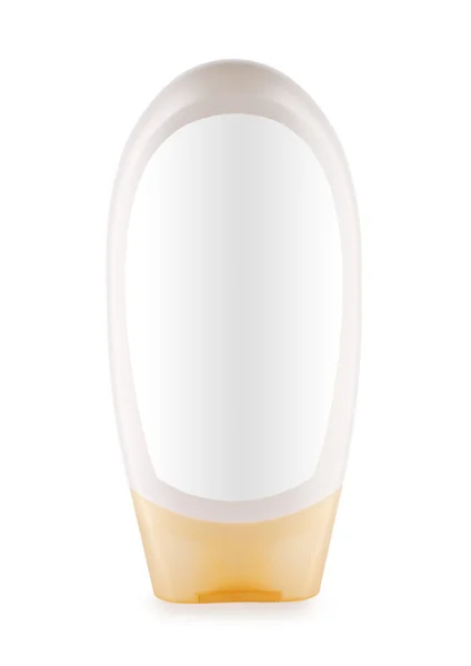 Şampuan şişesi üzerinde beyaz izole — Stok fotoğraf