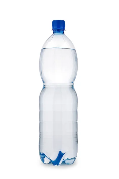 Одна синя пляшка ізольована — стокове фото