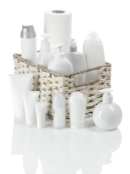 Produtos de higiene pessoal brancos — Fotografia de Stock