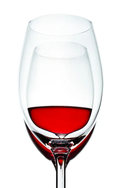 Δύο wineglass με κρασί — Φωτογραφία Αρχείου