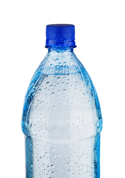 Верхня частина синьої пляшки — стокове фото