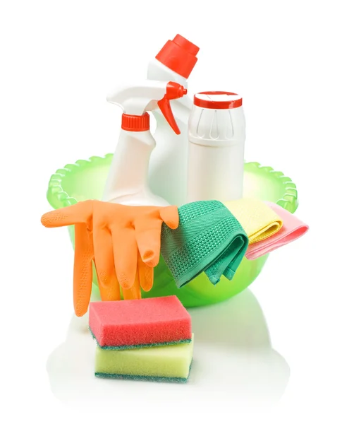 Instellen voor het reinigen van in bekken — Stockfoto
