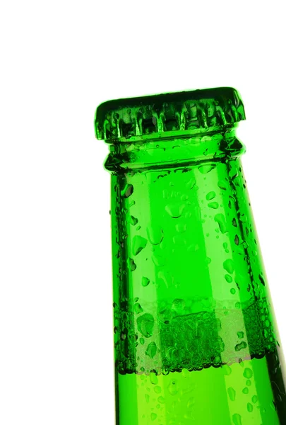 Top of bottle of beer dropped — Stock Photo, Image