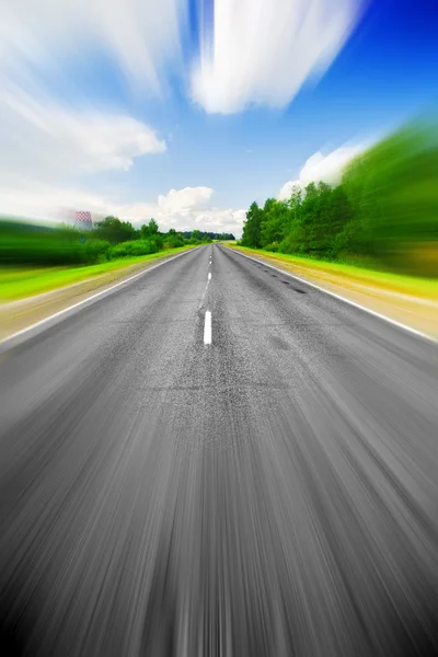 Efeito de velocidade na estrada — Fotografia de Stock