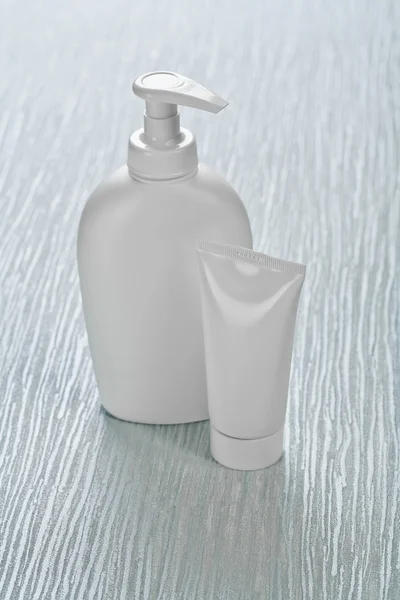 White tube and bottle — Stock Photo, Image