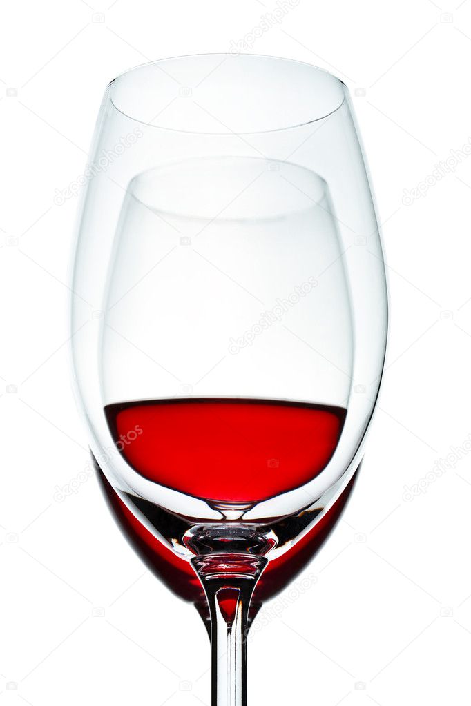 Two wineglass with wine