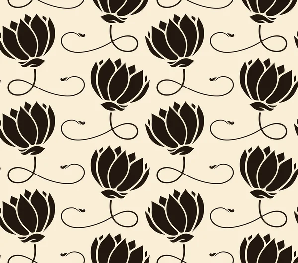 Patroon naadloos met lotus — Stockvector
