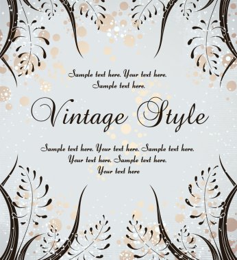 Vintage background with grass clipart