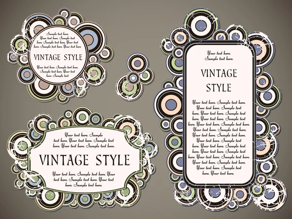 Ensemble d'étiquettes vintage — Image vectorielle