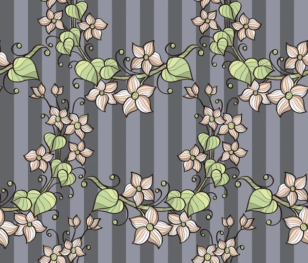 Naadloos patroon met roze bloemen — Stockvector