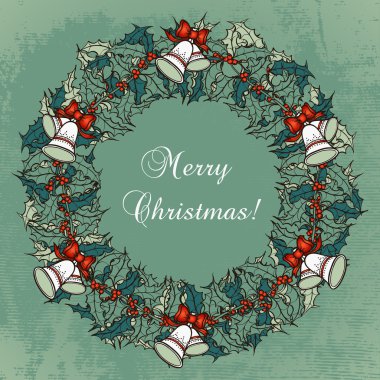 çan ile Noel çelenk