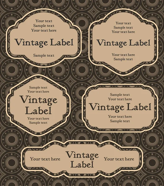 Set vintage etiketten — Stockvector