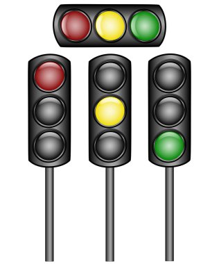 Vector illustration of a traffic lights clipart