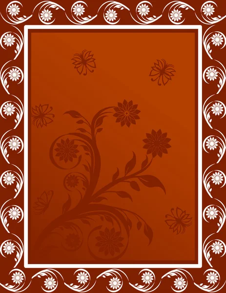 Illustrazione vettoriale di una cornice floreale — Vettoriale Stock