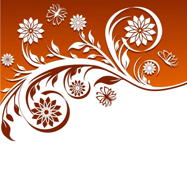 Ilustração vetorial de um ornamento floral — Vetor de Stock