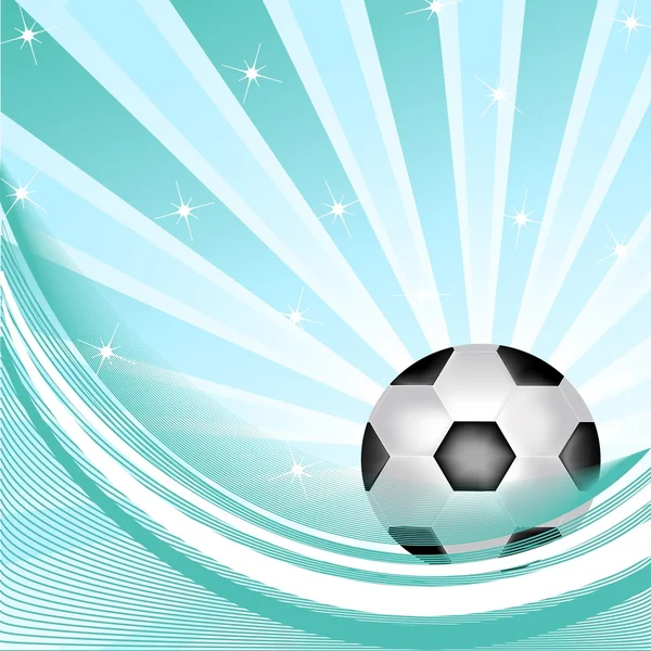 stock vector Soccer ball with sunrise