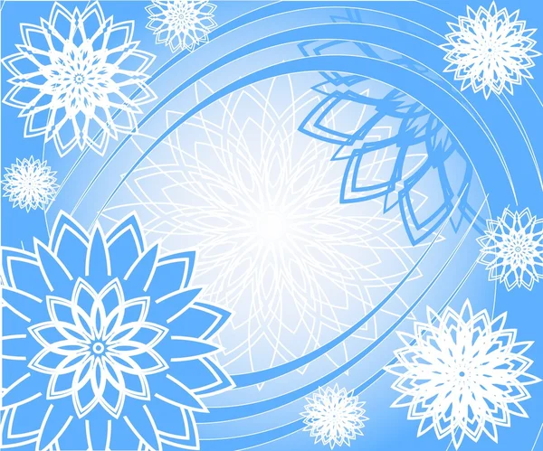 Fond de Noël avec un flocons de neige — Image vectorielle