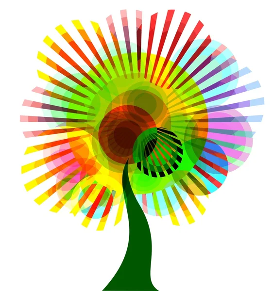 Абстрактное красочное дерево — стоковый вектор