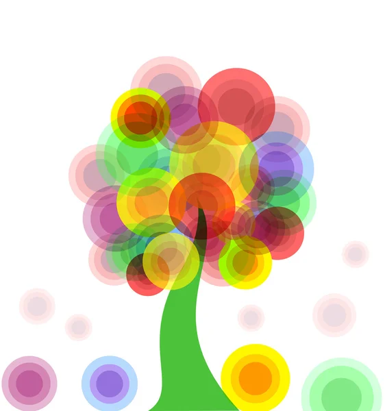 Αφηρημένη πολύχρωμο δέντρο — Διανυσματικό Αρχείο