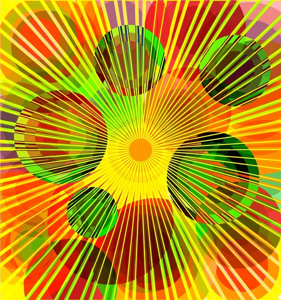 Векторна ілюстрація абстрактного сонячного фону . — стоковий вектор
