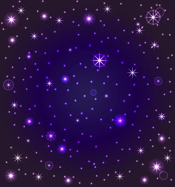 星と夜空のベクトル イラスト — ストックベクタ