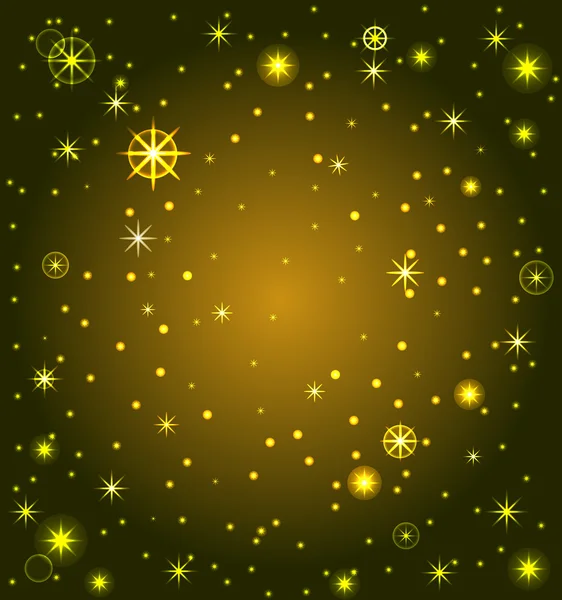 Ilustración Vectorial Cielo Nocturno Con Estrellas — Vector de stock
