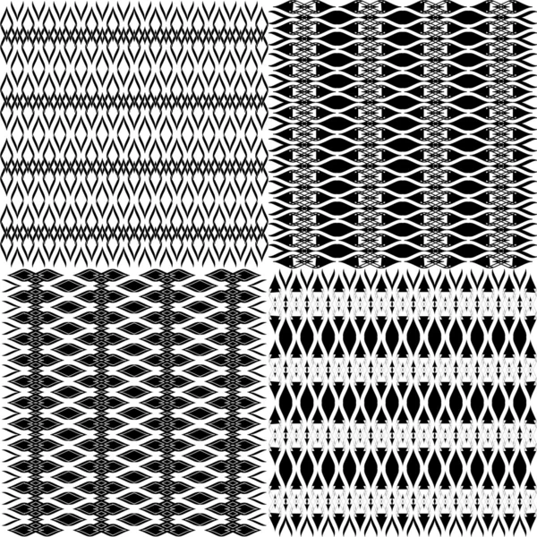 Vektorillustration einer Reihe abstrakter Muster. — Stockvektor