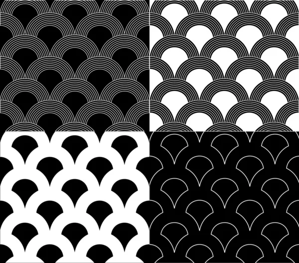 Vector illustration of a set of abstract patterns. — Stock Vector