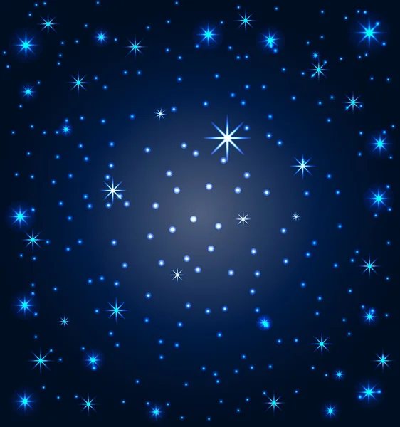 Векторная иллюстрация ночного неба со звездами — стоковый вектор