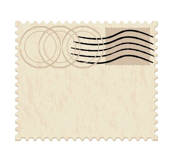 在白色背景上的空白 grunge 邮政邮票矢量插画 — 图库矢量图片#