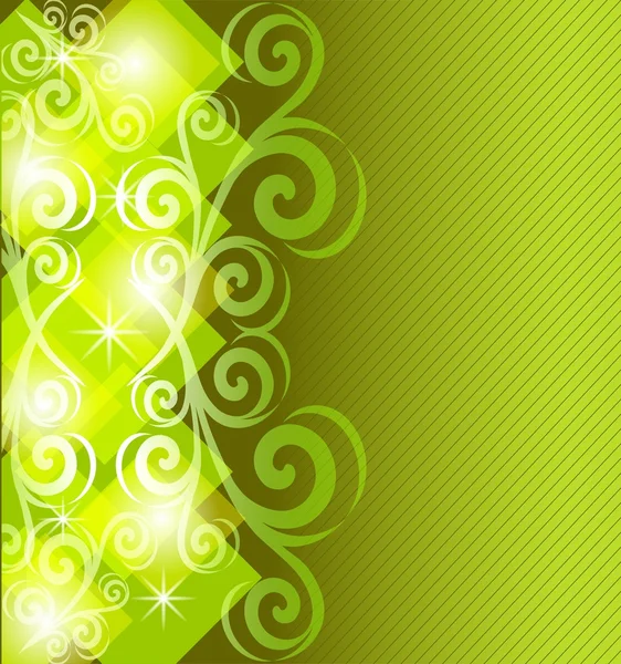 초록 줄무늬 녹색 배경. — 스톡 벡터