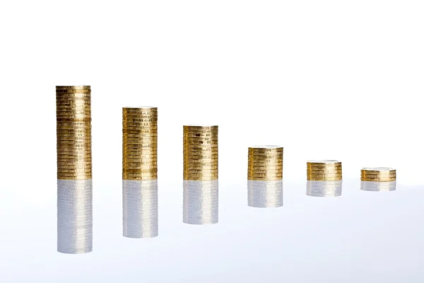 Coins chart — Stock Photo, Image