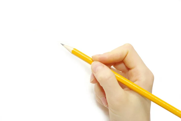 Elinde kalem — Stok fotoğraf
