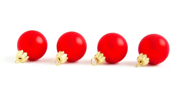 Κόκκινες μπάλες Χριστουγέννων — Φωτογραφία Αρχείου