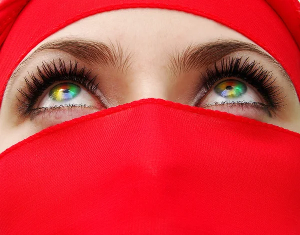 stock image Beautefol Green eyes of girl