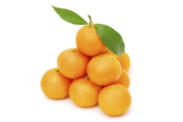 Frische Mandarine Isoliert Auf Weiß — Stockfoto