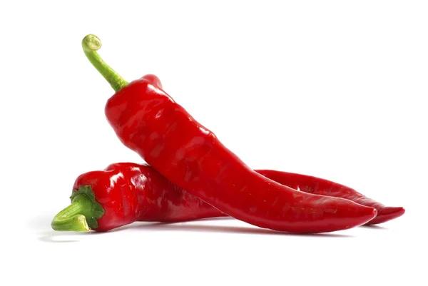 Fresh Red Hot Pepper White — Stock Photo, Image