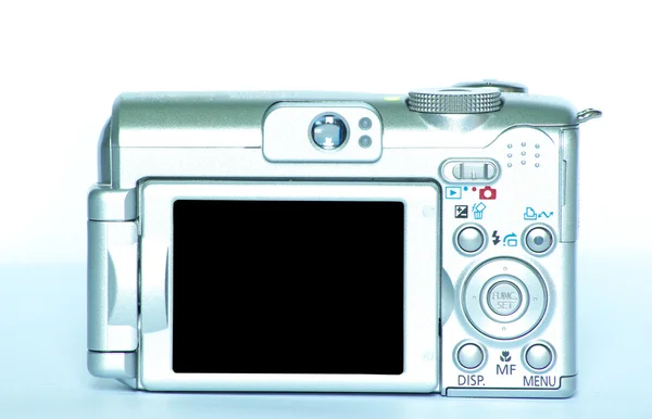 Digitális Fényképezőgép Fehér Háttér — Stock Fotó