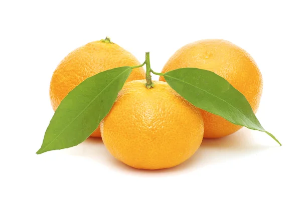 Mandarinka Izolované Bílém Pozadí — Stock fotografie