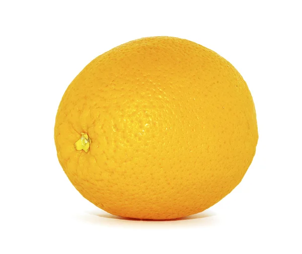 Świeża Pomarańcza Izolowana Białym — Zdjęcie stockowe