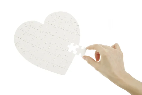 Puzzle heart — Stock Photo, Image