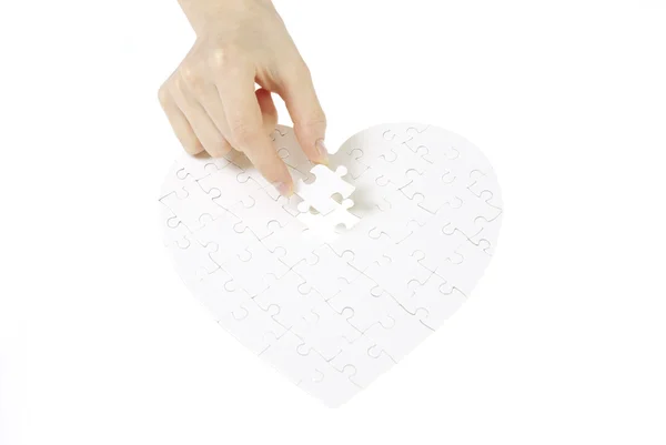Puzzel hart — Stockfoto