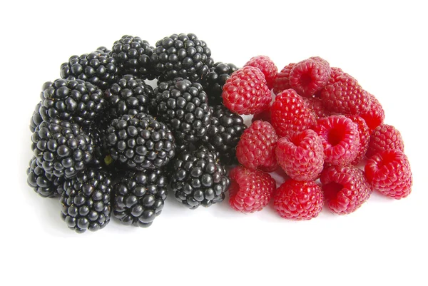 Raspberry and blackberry — Stock Photo, Image